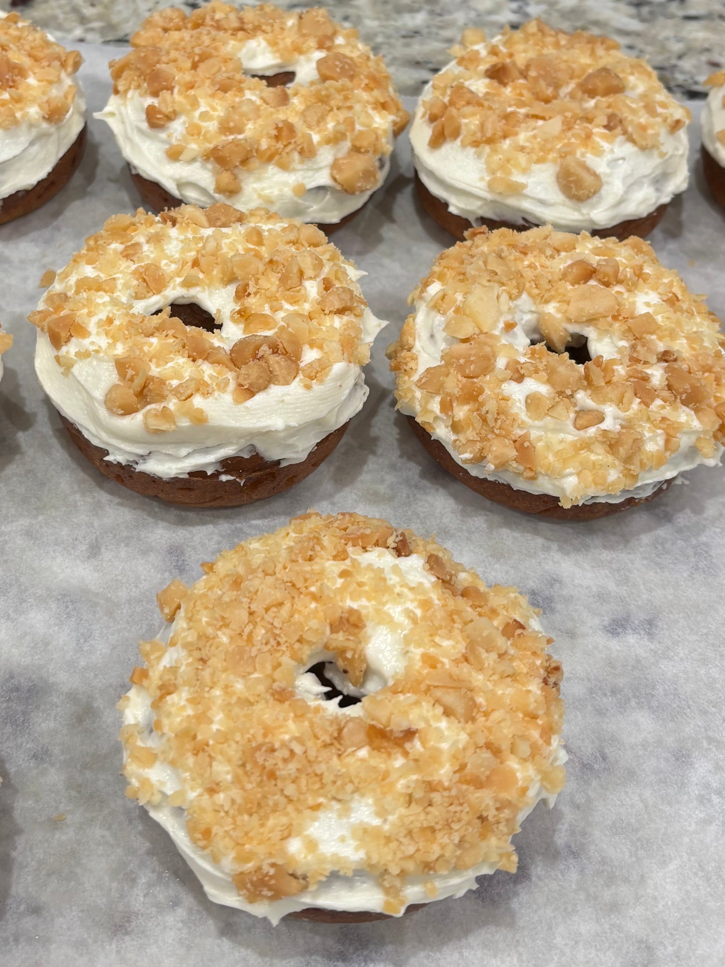 White Chocolate Macadamia Nut Donut